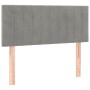 Giroletto a Molle con Materasso Grigio Chiaro 90x200 cm Velluto