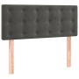 Giroletto a Molle con Materasso Grigio Scuro 90x200 cm Velluto