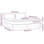 Letto a Molle con Materasso e LED Crema 160x200 cm in Tessuto