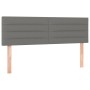 Letto a Molle Materasso e LED Grigio Scuro 140x190cm in Tessuto
