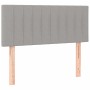 Letto a Molle Materasso e LED Grigio Chiaro 90x200 cm Tessuto