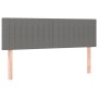 Letto a Molle Materasso e LED Grigio Scuro 140x200cm in Tessuto