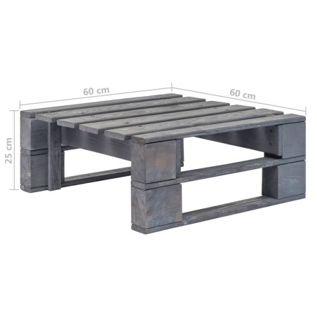 Set Divani in Pallet con Cuscini 6 pz in Pino Impregnato Grigio