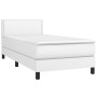 Giroletto Molle con Materasso e LED Bianco 80x200 cm Similpelle