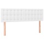 Giroletto Molle con Materasso e LED Bianco 140x190cm Similpelle