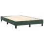 Letto a Molle con Materasso e LED Verde Scuro 120x200cm Velluto