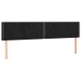 Letto a Molle con Materasso e LED Nero 180x200 cm in Velluto