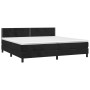 Letto a Molle con Materasso e LED Nero 200x200 cm in Velluto