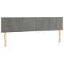 Letto a Molle Materasso e LED Grigio Chiaro 200x200 cm Velluto
