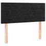 Letto a Molle con Materasso e LED Nero 100x200 cm in Velluto