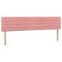 Letto a Molle con Materasso e LED Rosa 180x200 cm in Velluto
