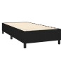 Letto a Molle con Materasso e LED Nero 90x200 cm in Tessuto