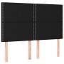 Letto a Molle con Materasso e LED Nero 140x200 cm in Tessuto