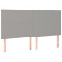 Letto a Molle Materasso e LED Grigio Chiaro 180x200 cm Tessuto