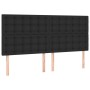 Giroletto a Molle con Materasso e LED Nero 180x200cm Similpelle