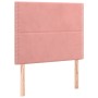 Letto a Molle con Materasso e LED Rosa 120x200 cm in Velluto
