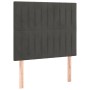 Letto a Molle con Materasso e LED Grigio Scuro 80x200cm Velluto