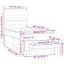Giroletto a Molle con Materasso Nero 90x200 cm in Tessuto
