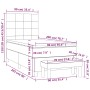 Giroletto a Molle con Materasso Nero 90x200 cm in Tessuto