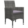 Set da Pranzo da Giardino 9 pz Grigio