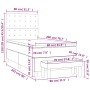 Giroletto a Molle con Materasso Grigio Chiaro 80x200 cm Tessuto