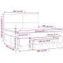 Giroletto a Molle con Materasso Grigio Scuro 160x200 cm Velluto