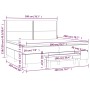 Giroletto a Molle con Materasso Grigio Chiaro 200x200cm Velluto