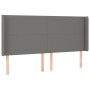 Letto a Molle Materasso e LED Grigio Scuro 160x200cm in Tessuto