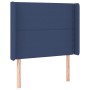 Letto a Molle con Materasso e LED Blu 90x190 cm in Tessuto