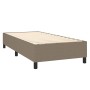 Letto a Molle con Materasso e LED Tortora 90x190 cm in Tessuto