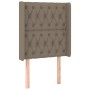 Letto a Molle con Materasso e LED Tortora 80x200 cm in Tessuto