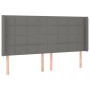 Letto a Molle Materasso e LED Grigio Scuro 180x200cm in Tessuto