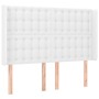 Giroletto Molle con Materasso e LED Bianco 140x190cm Similpelle
