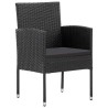 Set da Pranzo da Giardino 9 pz Nero