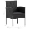 Set da Pranzo da Giardino 9 pz Nero