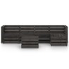 Set Salotto da Giardino 6 pz in Legno di Pino Impregnato Grigio
