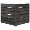 Set Salotto da Giardino 6 pz in Legno di Pino Impregnato Grigio