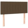 Giroletto a Molle con Materasso Marrone Scuro 120x200cm Tessuto