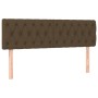 Giroletto a Molle con Materasso Marrone Scuro 140x190cm Tessuto