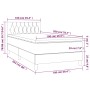 Giroletto a Molle con Materasso Crema 100x200 cm in Tessuto