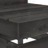 Set Salotto da Giardino 9 pz in Legno di Pino Impregnato Grigio