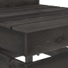 Set Salotto da Giardino 3 pz in Legno di Pino Impregnato Grigio