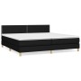 Giroletto a Molle con Materasso Nero 200x200 cm in Tessuto