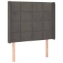 Letto a Molle con Materasso e LED Grigio Scuro 100x200 cm