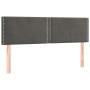 Giroletto a Molle con Materasso Grigio Scuro 140x190 cm Velluto