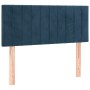 Giroletto a Molle con Materasso Blu Scuro 80x200 cm in Velluto