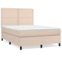 Giroletto a Molle con Materasso Cappuccino 140x190cm Similpelle