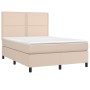 Giroletto a Molle con Materasso Cappuccino 140x190cm Similpelle