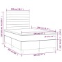 Giroletto a Molle con Materasso Grigio Chiaro 120x200cm Velluto