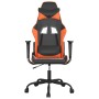 Sedia da Gaming Nero e Arancione in Similpelle